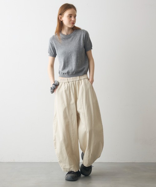 Crisp(クリスプ)の「short sleeve flower knit / ショートスリーブフラワーニット(ニット/セーター・レディース・グレー/ホワイト・FREE)」の15枚目の写真