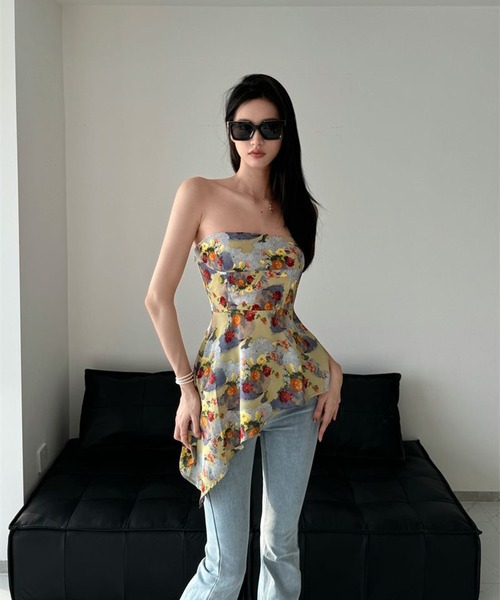 AsheKsha(アシクシャ)の「ストラップレストップス(チューブトップ・レディース・マルチ・M)」の2枚目の写真