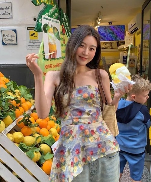 AsheKsha(アシクシャ)の「ストラップレストップス(チューブトップ・レディース・マルチ・M)」の4枚目の写真