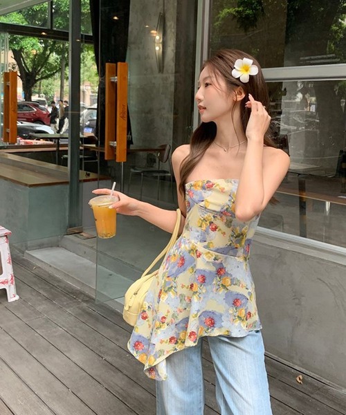 AsheKsha(アシクシャ)の「ストラップレストップス(チューブトップ・レディース・マルチ・M)」の9枚目の写真