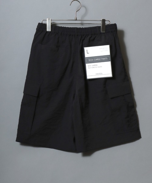 ANPAS（アンパス）の「Solid Cargo Short Pants / テックカーゴショートパンツ ひざ丈 ボトムス メンズ ミリタリーパンツ ショーツ ハーフパンツ（カーゴパンツ・メンズ・カーキ/ブラック/ネイビー・M/XL/L）」の5枚目の写真