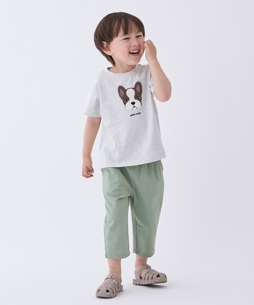 petit main(プティマイン)の「のびのび8分パンツ(その他パンツ・キッズ・チャコール/ライトグリーン/ライトベージュ・90cm/80cm/100cm/110cm/130cm/120cm)」の3枚目の写真