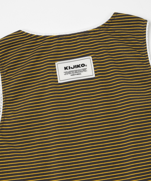 KIJIKO（キジコ）の「ke502. Stripe Lace Sleeveless Yellow（Tシャツ/カットソー・レディース・ライトイエロー・FREE）」の6枚目の写真