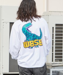 WBSB/ダブルビーエスビー Dinosaur L/S TEE(graphic by HIROCK) ダイナソー 長袖 プリントTシャツ 恐竜 ティラノサウルス バックプリント メンズ レディース ユニセックス 秋 秋服 2026年秋冬