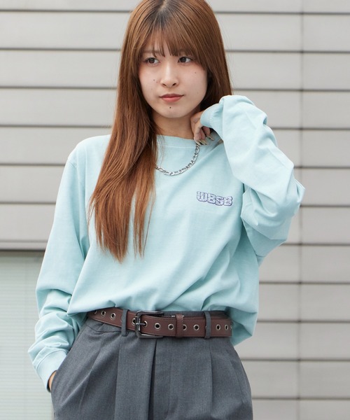 WBSB(ダブルビーエスビー)の「WBSB/ダブルビーエスビー Dinosaur L/S TEE(graphic by HIROCK) ダイナソー 長袖 プリントTシャツ 恐竜 ティラノサウルス バックプリント メンズ レディース ユニセックス 秋 秋服 2026年秋冬(Tシャツ/カットソー・メンズ・サックスブルー/ブラック/ホワイト・M/L/XL)」の3枚目の写真