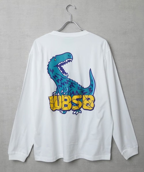 WBSB(ダブルビーエスビー)の「WBSB/ダブルビーエスビー Dinosaur L/S TEE(graphic by HIROCK) ダイナソー 長袖 プリントTシャツ 恐竜 ティラノサウルス バックプリント メンズ レディース ユニセックス 秋 秋服 2026年秋冬(Tシャツ/カットソー・メンズ・サックスブルー/ブラック/ホワイト・M/L/XL)」の10枚目の写真