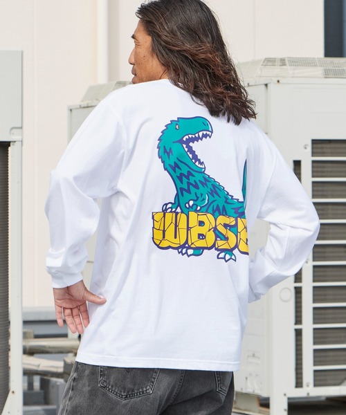 WBSB(ダブルビーエスビー)の「WBSB/ダブルビーエスビー Dinosaur L/S TEE(graphic by HIROCK) ダイナソー 長袖 プリントTシャツ 恐竜 ティラノサウルス バックプリント メンズ レディース ユニセックス 秋 秋服 2026年秋冬(Tシャツ/カットソー・メンズ・サックスブルー/ブラック/ホワイト・M/L/XL)」の5枚目の写真