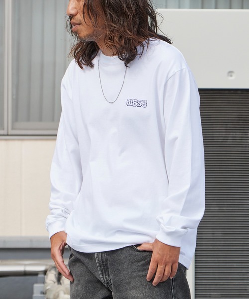 WBSB(ダブルビーエスビー)の「WBSB/ダブルビーエスビー Dinosaur L/S TEE(graphic by HIROCK) ダイナソー 長袖 プリントTシャツ 恐竜 ティラノサウルス バックプリント メンズ レディース ユニセックス 秋 秋服 2026年秋冬(Tシャツ/カットソー・メンズ・サックスブルー/ブラック/ホワイト・M/L/XL)」の7枚目の写真