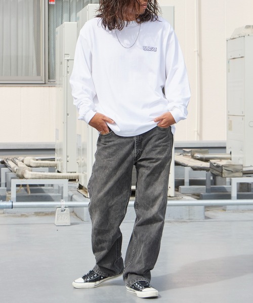WBSB(ダブルビーエスビー)の「WBSB/ダブルビーエスビー Dinosaur L/S TEE(graphic by HIROCK) ダイナソー 長袖 プリントTシャツ 恐竜 ティラノサウルス バックプリント メンズ レディース ユニセックス 秋 秋服 2026年秋冬(Tシャツ/カットソー・メンズ・サックスブルー/ブラック/ホワイト・M/L/XL)」の4枚目の写真