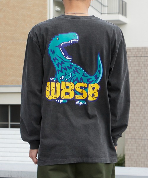 WBSB(ダブルビーエスビー)の「WBSB/ダブルビーエスビー Dinosaur L/S TEE(graphic by HIROCK) ダイナソー 長袖 プリントTシャツ 恐竜 ティラノサウルス バックプリント メンズ レディース ユニセックス 秋 秋服 2026年秋冬(Tシャツ/カットソー・メンズ・サックスブルー/ブラック/ホワイト・M/L/XL)」の12枚目の写真