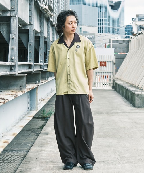 CONZ(コンズ)の「curve leg trousers 2.0/バレルレッグシルエット/バルーンシルエット/NVRFRGT(スラックス・メンズ・ライトブラウン/ブラック/カーキ/ストライプ・1/2/3)」の6枚目の写真