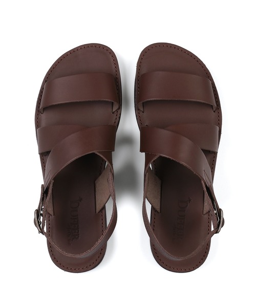 The DUFFER of ST.GEORGE(ザダファーオブセントジョージ)の「STRAP LEATHER SANDALS:メイドインジャパン 国産 ストラップ レザーサンダル(サンダル・メンズ・ブラック/ダークブラウン・LARGE/MEDIUM)」の7枚目の写真