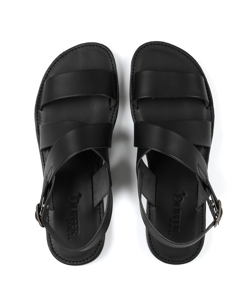 The DUFFER of ST.GEORGE(ザダファーオブセントジョージ)の「STRAP LEATHER SANDALS:メイドインジャパン 国産 ストラップ レザーサンダル(サンダル・メンズ・ブラック/ダークブラウン・LARGE/MEDIUM)」の6枚目の写真