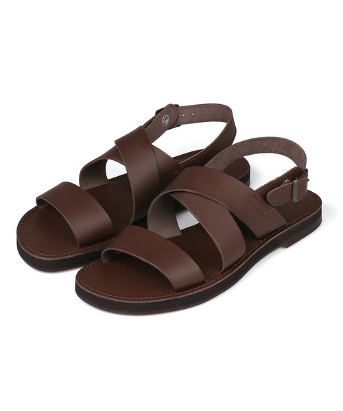 The DUFFER of ST.GEORGE(ザダファーオブセントジョージ)の「STRAP LEATHER SANDALS:メイドインジャパン 国産 ストラップ レザーサンダル(サンダル・メンズ・ブラック/ダークブラウン・LARGE/MEDIUM)」の5枚目の写真