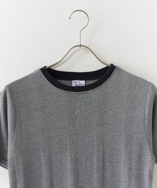 MILLER(ミラー)の「R.P.miller/ミラー PANELRIB C/N TEE パネルリブ クルーネック 半袖Tシャツ 無地 ボーダー 首元リブ パイピング 秋 秋服 2026年秋冬(Tシャツ/カットソー・レディース・ホワイト/ホワイト系/ブラック/ブラック系/グレー/チャコールグレー/オレンジ・FREE)」の18枚目の写真