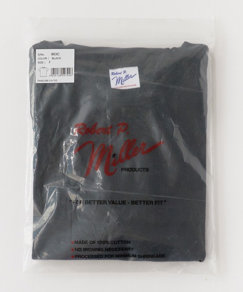 MILLER(ミラー)の「R.P.miller/ミラー PANELRIB C/N TEE パネルリブ クルーネック 半袖Tシャツ 無地 ボーダー 首元リブ パイピング 秋 秋服 2026年秋冬(Tシャツ/カットソー・レディース・ホワイト/ホワイト系/ブラック/ブラック系/グレー/チャコールグレー/オレンジ・FREE)」の10枚目の写真