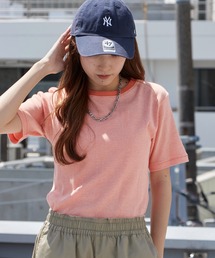 MILLER（ミラー）の「R.P.miller ミラー PANELRIB C N TEE パネルリブ クルーネック 半袖Tシャツ 無地 ボーダー 首元リブ パイピング 2026年 夏 夏服（Tシャツ/カットソー）」