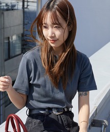 MILLER（ミラー）の「R.P.miller ミラー PANELRIB C N TEE パネルリブ クルーネック 半袖Tシャツ 無地 ボーダー 首元リブ パイピング 2026年 夏 夏服（Tシャツ/カットソー）」