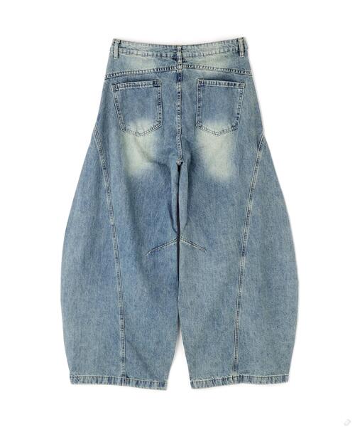 SIS(エスアイエス)の「SIS/エスアイエス/Washed Wide Denim Pants(デニムパンツ・レディース・ブルー・M/L)」の10枚目の写真