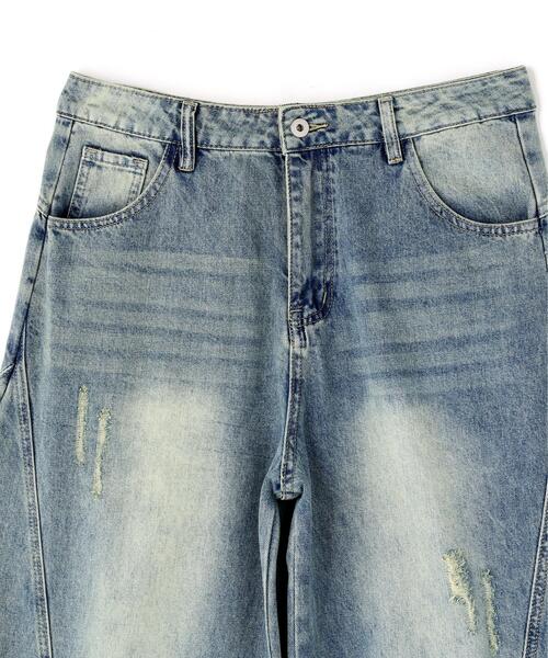 SIS(エスアイエス)の「SIS/エスアイエス/Washed Wide Denim Pants(デニムパンツ・レディース・ブルー・M/L)」の9枚目の写真