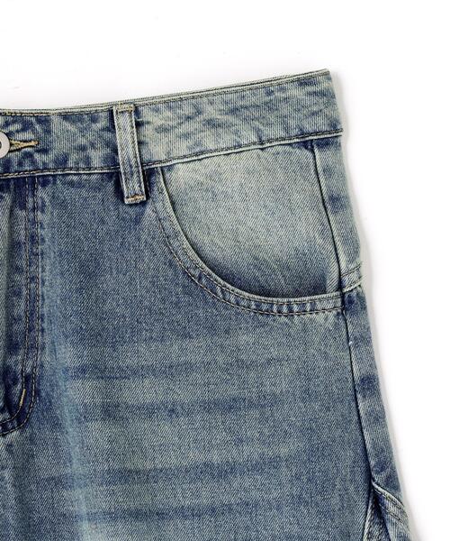 SIS(エスアイエス)の「SIS/エスアイエス/Washed Wide Denim Pants(デニムパンツ・レディース・ブルー・M/L)」の8枚目の写真