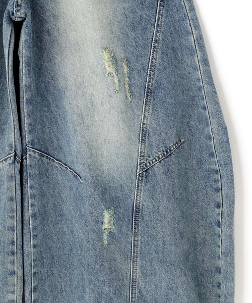 SIS(エスアイエス)の「SIS/エスアイエス/Washed Wide Denim Pants(デニムパンツ・レディース・ブルー・M/L)」の6枚目の写真
