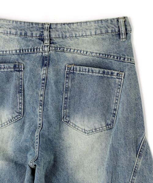 SIS(エスアイエス)の「SIS/エスアイエス/Washed Wide Denim Pants(デニムパンツ・レディース・ブルー・M/L)」の4枚目の写真
