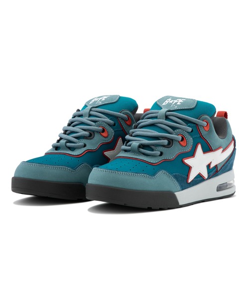 A BATHING APE(アベイシングエイプ)の「FLIP STA #2(スニーカー・メンズ・ブラック/グリーン・8.5/9.5/7/9/10/8/12/11)」の2枚目の写真