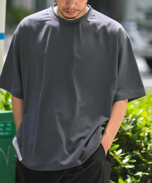 EKAL(エカル)の「『UVカット/静電気防止/イージーケア』SMOOTH WOOLY LIKE Short-Sleeve T-shirts(Tシャツ/カットソー・メンズ・ネイビー/チャコールグレー/ライトグレー・LARGE/MEDIUM)」の15枚目の写真