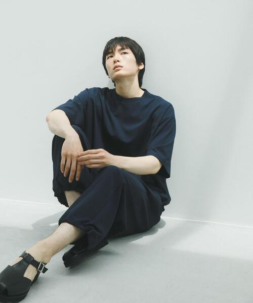EKAL(エカル)の「『UVカット/静電気防止/イージーケア』SMOOTH WOOLY LIKE Short-Sleeve T-shirts(Tシャツ/カットソー・メンズ・ネイビー/チャコールグレー/ライトグレー・LARGE/MEDIUM)」の21枚目の写真