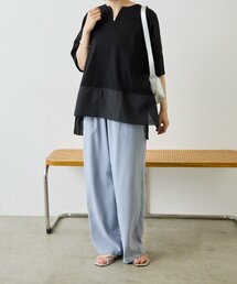 裾シアーTシャツ26【SUM1 STYLE】