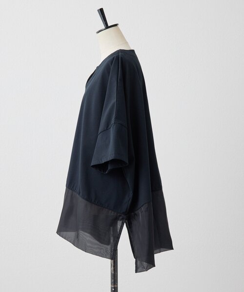 ear PAPILLONNER（イアパピヨネ）の「裾シアーTシャツ26【SUM1 STYLE】（Tシャツ/カットソー・レディース・ホワイト/ブラック/グレー・FREE）」の8枚目の写真