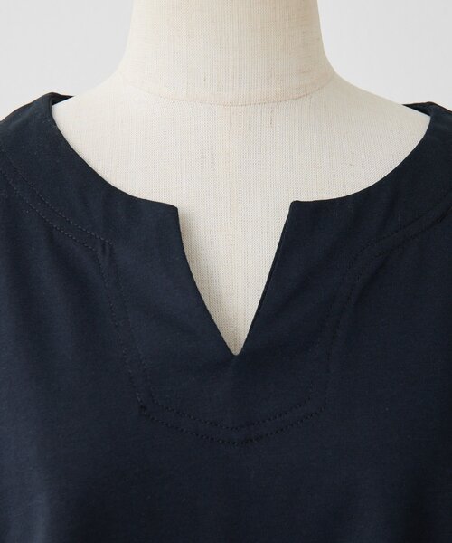 ear PAPILLONNER（イアパピヨネ）の「裾シアーTシャツ26【SUM1 STYLE】（Tシャツ/カットソー・レディース・ホワイト/ブラック/グレー・FREE）」の10枚目の写真