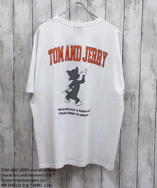 Tom＆Jerry（トムアンドジェリー）の「トムジェリ　Tシャツ（Tシャツ/カットソー・メンズ・ベージュ系その他/ベージュ/ネイビー/チャコールグレー/ダークグリーン/ホワイト系その他3/オフホワイト/ベージュ系その他2/グレー系その他/ブルー系その他/グリーン系その他/ベージュ系その他3/ホワイト系その他2/グレー系その他2/グレー系その他3/ホワイト系その他・M/L/XL）」の2枚目の写真