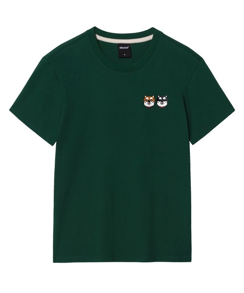 OKSTAR(オクスター)の「シバフレンズ刺繍半袖(Tシャツ/カットソー・レディース・ホワイト/ブラック/グレー/ダークグリーン/ネイビー/ベージュ/ダークブルー/クリーム/ライトグレー/ライトベージュ/ダークグレー/カーキ・SMALL/MEDIUM/LARGE/X-LARGE/2XL/3XL/4XL)」の9枚目の写真