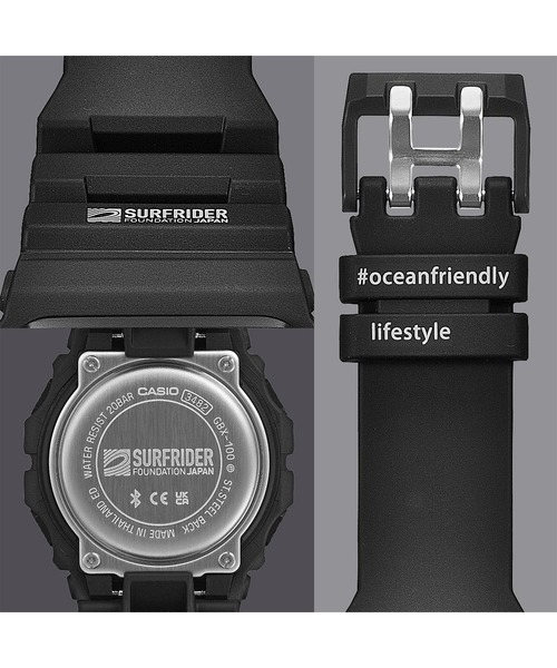 G-SHOCK（ジーショック）の「SURFRIDER FOUNDATION コラボレーションモデル / GBX-100SFJ-1JR（デジタル腕時計・メンズ・ブラック×ホワイト・FREE）」の2枚目の写真