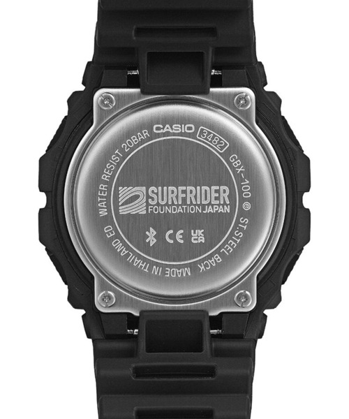 G-SHOCK（ジーショック）の「SURFRIDER FOUNDATION コラボレーションモデル / GBX-100SFJ-1JR（デジタル腕時計・メンズ・ブラック×ホワイト・FREE）」の4枚目の写真