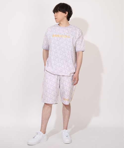 BABYDOLL(ベビードール)の「親子お揃い 1stモノグラムハーフパンツ 1794A (トップス別売)(その他パンツ・メンズ・ネイビー/アッシュグレー・ユニセックスM/ユニセックスS/ユニセックスXL/ユニセックスL)」の4枚目の写真