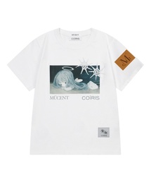 ムセント x コイリス アリエルサイドレザーパッチ半袖Tシャツ (2カラー)