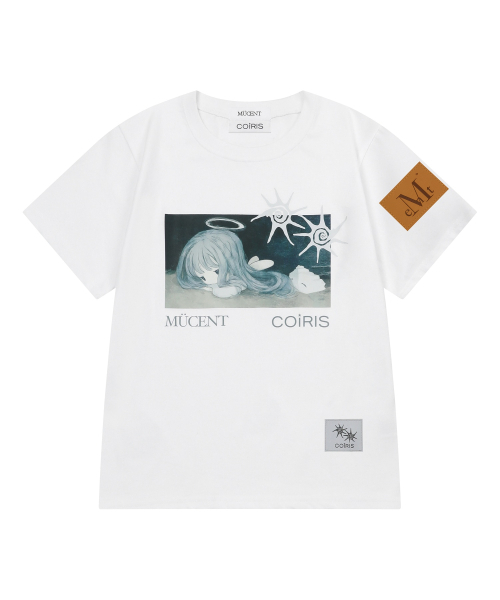 MUCENT（ムセント）の「ムセント x コイリス アリエルサイドレザーパッチ半袖Tシャツ (2カラー)（Tシャツ/カットソー・レディース・ブラック/ホワイト・FREE）」の9枚目の写真