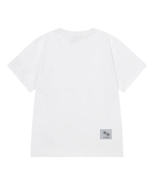 MUCENT（ムセント）の「ムセント x コイリス アリエルサイドレザーパッチ半袖Tシャツ (2カラー)（Tシャツ/カットソー・レディース・ブラック/ホワイト・FREE）」の10枚目の写真