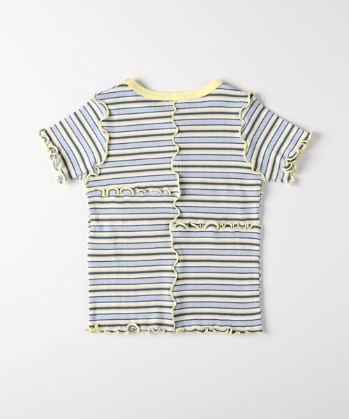 VIVIAN BLUE（ビビアンブルー）の「VIVIAN BLUE(ヴィヴィアンブルー)切替テレコＴシャツ（Tシャツ/カットソー・キッズ・ホワイト系3/ダークブラウン系・11/12/13/14）」の9枚目の写真