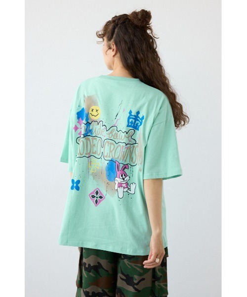 RODEO CROWNS WIDE BOWL(ロデオクラウンズワイドボウル)の「Spray Graffiti TEE(Tシャツ/カットソー・レディース・ミント/オフホワイト/ブラック・MEDIUM/LARGE)」の11枚目の写真