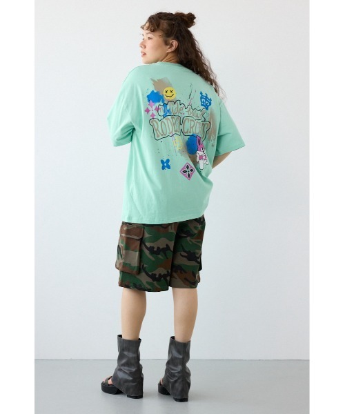 RODEO CROWNS WIDE BOWL(ロデオクラウンズワイドボウル)の「Spray Graffiti TEE(Tシャツ/カットソー・レディース・ミント/オフホワイト/ブラック・MEDIUM/LARGE)」の13枚目の写真