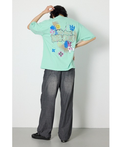 RODEO CROWNS WIDE BOWL(ロデオクラウンズワイドボウル)の「Spray Graffiti TEE(Tシャツ/カットソー・レディース・ミント/オフホワイト/ブラック・MEDIUM/LARGE)」の18枚目の写真