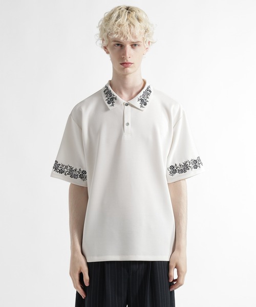 HARE(ハレ)の「【接触冷感】 ポンチシシュウポロカット(HARE)(ポロシャツ・メンズ・レッド/ブラック/ホワイト・FREE)」の15枚目の写真