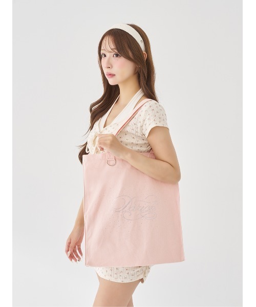 Darich(ダーリッチ)の「ロゴビジューマルチトートバッグ(トートバッグ・レディース・ベージュ/サックスブルー/ボルドー/ブラック/ミント/ピンク/パープル/ホワイト/オレンジ/イエロー・FREE)」の14枚目の写真