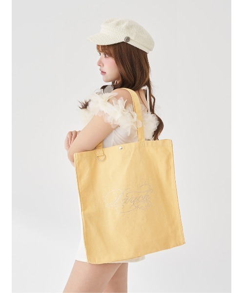 Darich(ダーリッチ)の「ロゴビジューマルチトートバッグ(トートバッグ・レディース・ベージュ/サックスブルー/ボルドー/ブラック/ミント/ピンク/パープル/ホワイト/オレンジ/イエロー・FREE)」の16枚目の写真