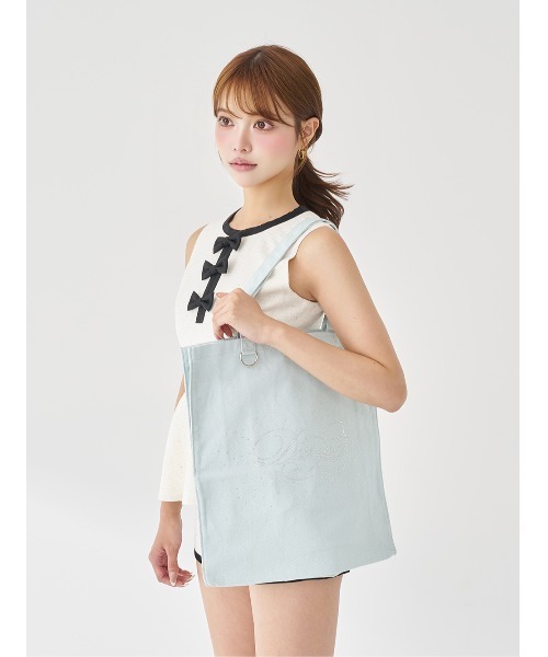 Darich(ダーリッチ)の「ロゴビジューマルチトートバッグ(トートバッグ・レディース・ベージュ/サックスブルー/ボルドー/ブラック/ミント/ピンク/パープル/ホワイト/オレンジ/イエロー・FREE)」の18枚目の写真