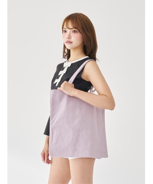Darich(ダーリッチ)の「ロゴビジューマルチトートバッグ(トートバッグ・レディース・ベージュ/サックスブルー/ボルドー/ブラック/ミント/ピンク/パープル/ホワイト/オレンジ/イエロー・FREE)」の19枚目の写真